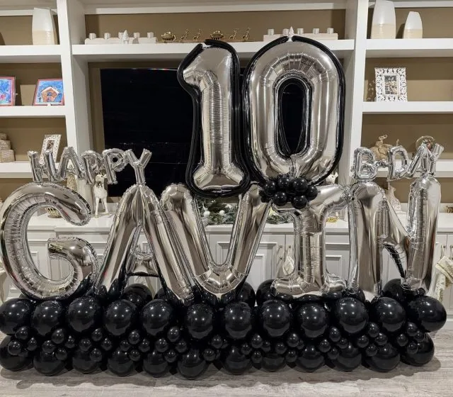 Custom Letter & Number Balloon Stack Citrus Heights CA