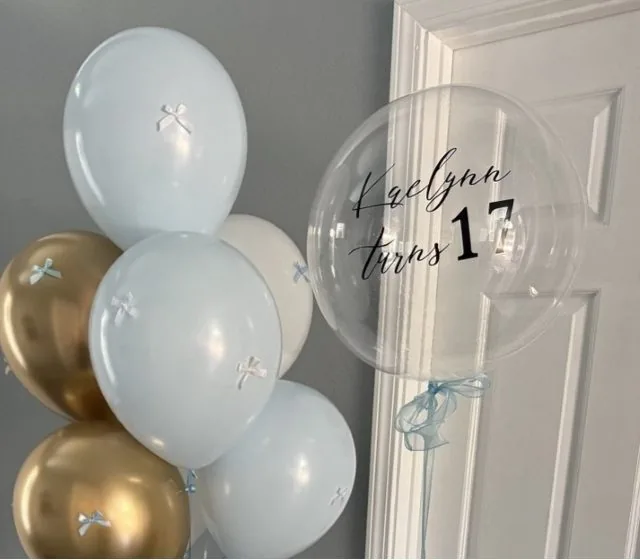 Personalized Clear BOBO Balloon Fair Oaks CA