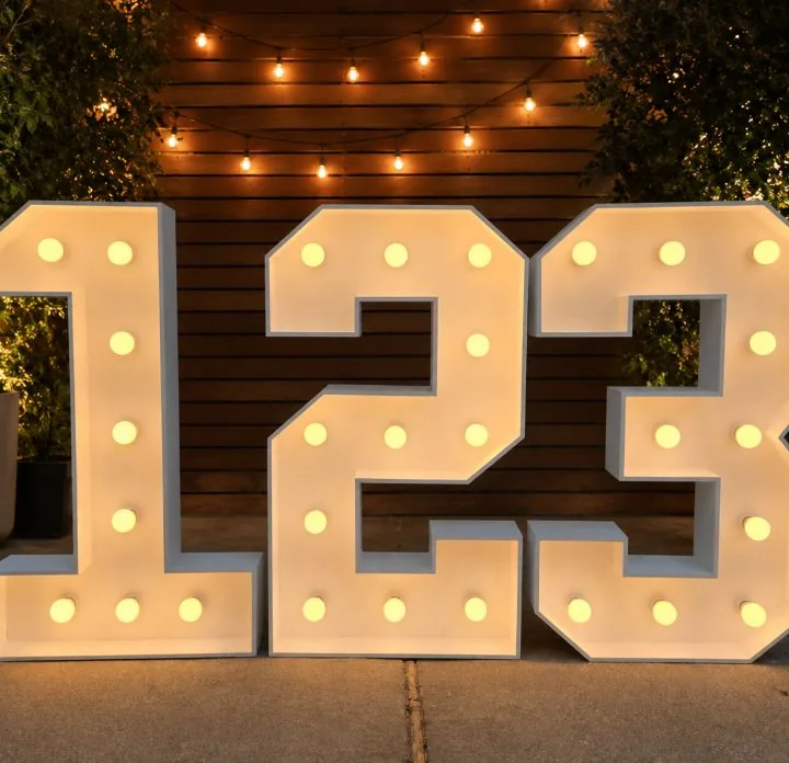 Marquee & Light-Up Numbers in Natomas CA by Air Up Balloons