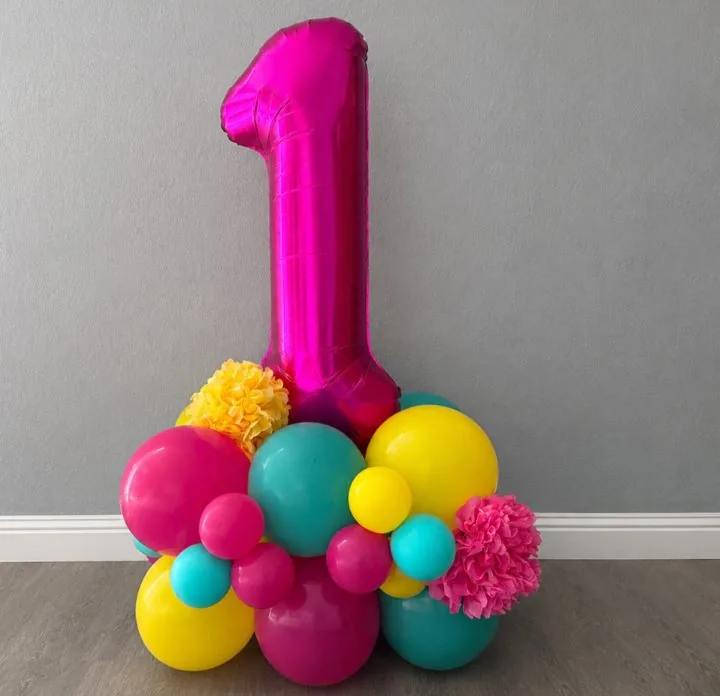 Balloon Number Stacks in Natomas CA by Air Up Balloons
