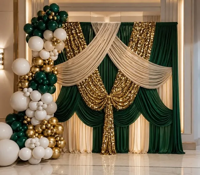 Luxury Layered Drape Wall North Highlands CA