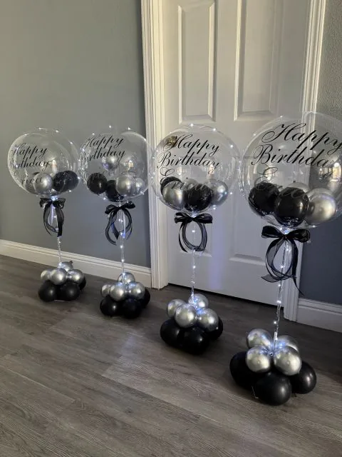 Balloon centerpiece in Sacramento CA