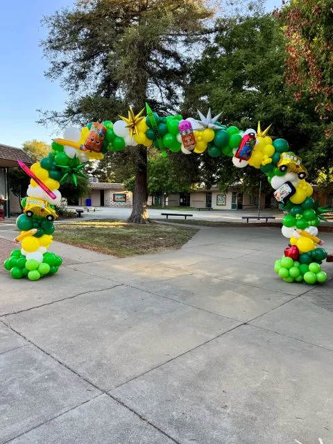 Organic balloon arch in Sacramento CA