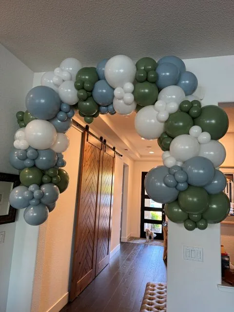 Organic balloon garland in Sacramento CA
