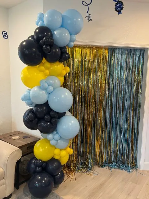 Organic balloon garland in Sacramento CA