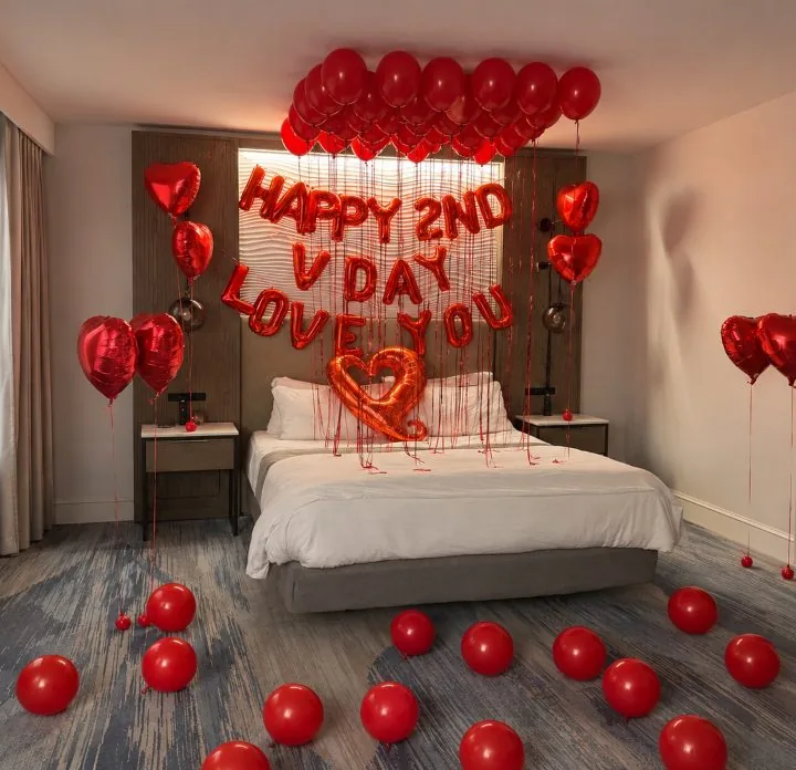 Romantic Room Decoration in Roseville CA by Air Up Balloons