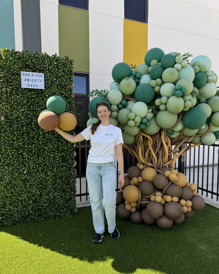 Anna Bauer, founder and lead balloon designer at Air Up Balloons in Sacramento CA